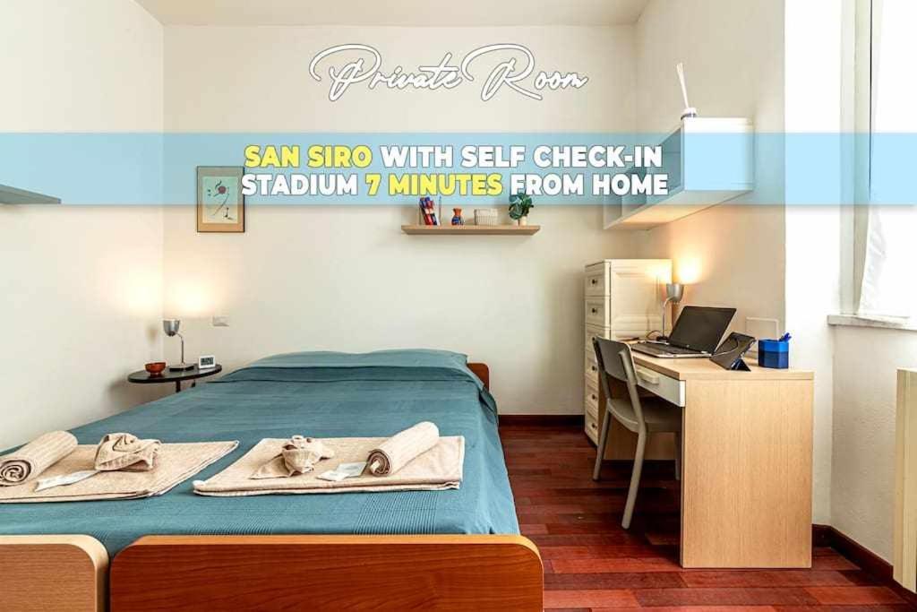 מילאנו San Siro A 7 Minuti Stanza Top Con Zone Comuni מראה חיצוני תמונה